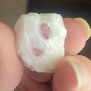 Red Spinel crystals in Quartz matrix from Burma